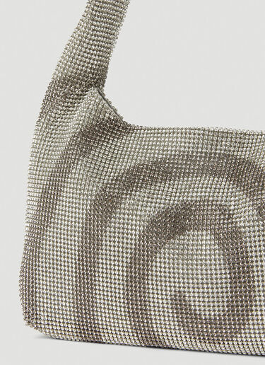 KARA Mini Crystal Mesh Armpit Shoulder Bag Silver kar0252008