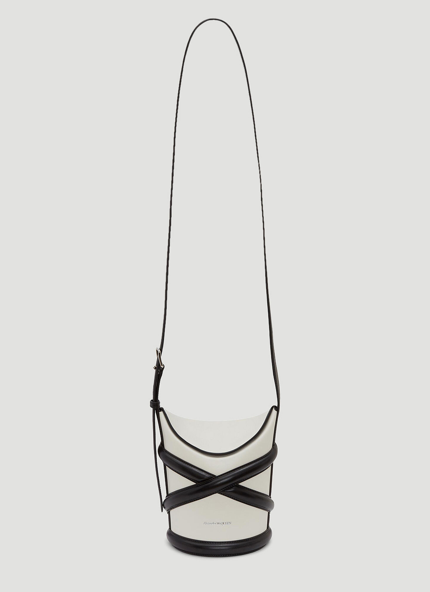 Alexander Mcqueen The Curve Small Shoulder Bag In White