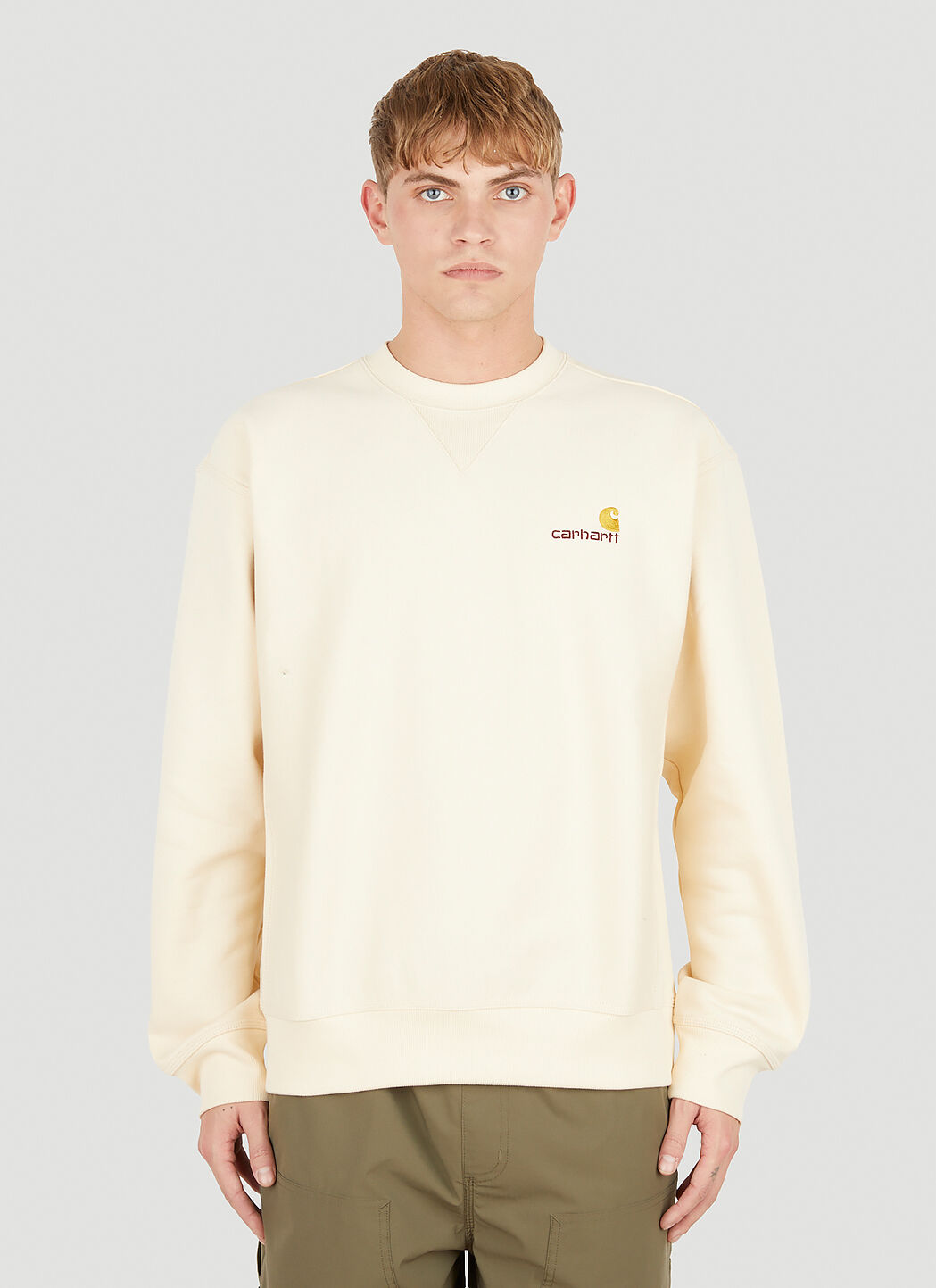 Carhartt WIP Men s American Script Sweatshirt in Cream LN CC
