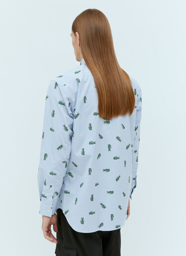 Comme des Garçons SHIRT 스트라이프 & 로고 프린트 셔츠 블루 cdg0154004