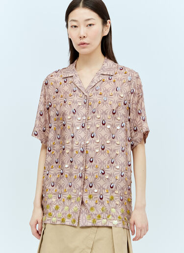 Dries Van Noten Embellished Silk Shirt Pink dvn0256029