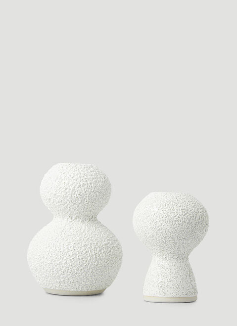 Burberry Set of Two Lava & Bone Candlestick Holders パープル bur0254009