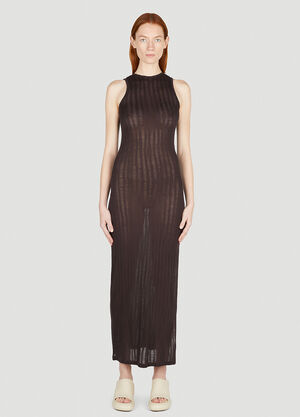 Eckhaus Latta シュリンクドレス ブラウン eck0251005