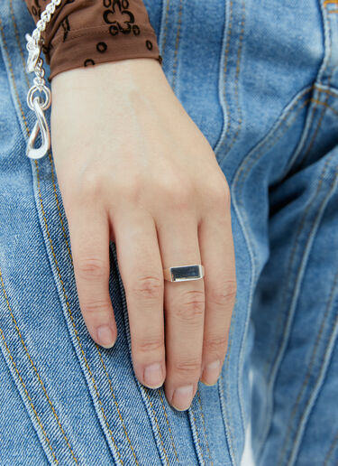 Martine Ali Mini Signet Ring Silver mta0353001