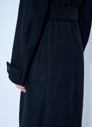 Lemaire Shaped Wrap Coat Black lem0266003