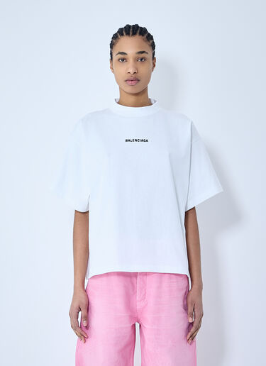 Balenciaga 徽标图案短款 T 恤 黑色 bal0259065