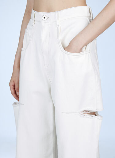 Maison Margiela 仿旧长裤 白色 mla0253028