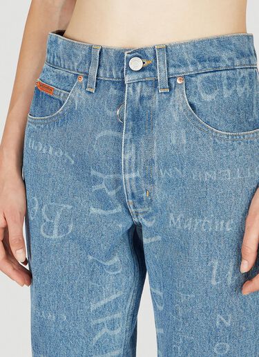 Martine Rose Laser Print Straight Cut Jeans Blue mtr0252007