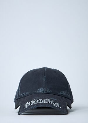 Balenciaga Logo Motif Baseball Cap Black bal0261012