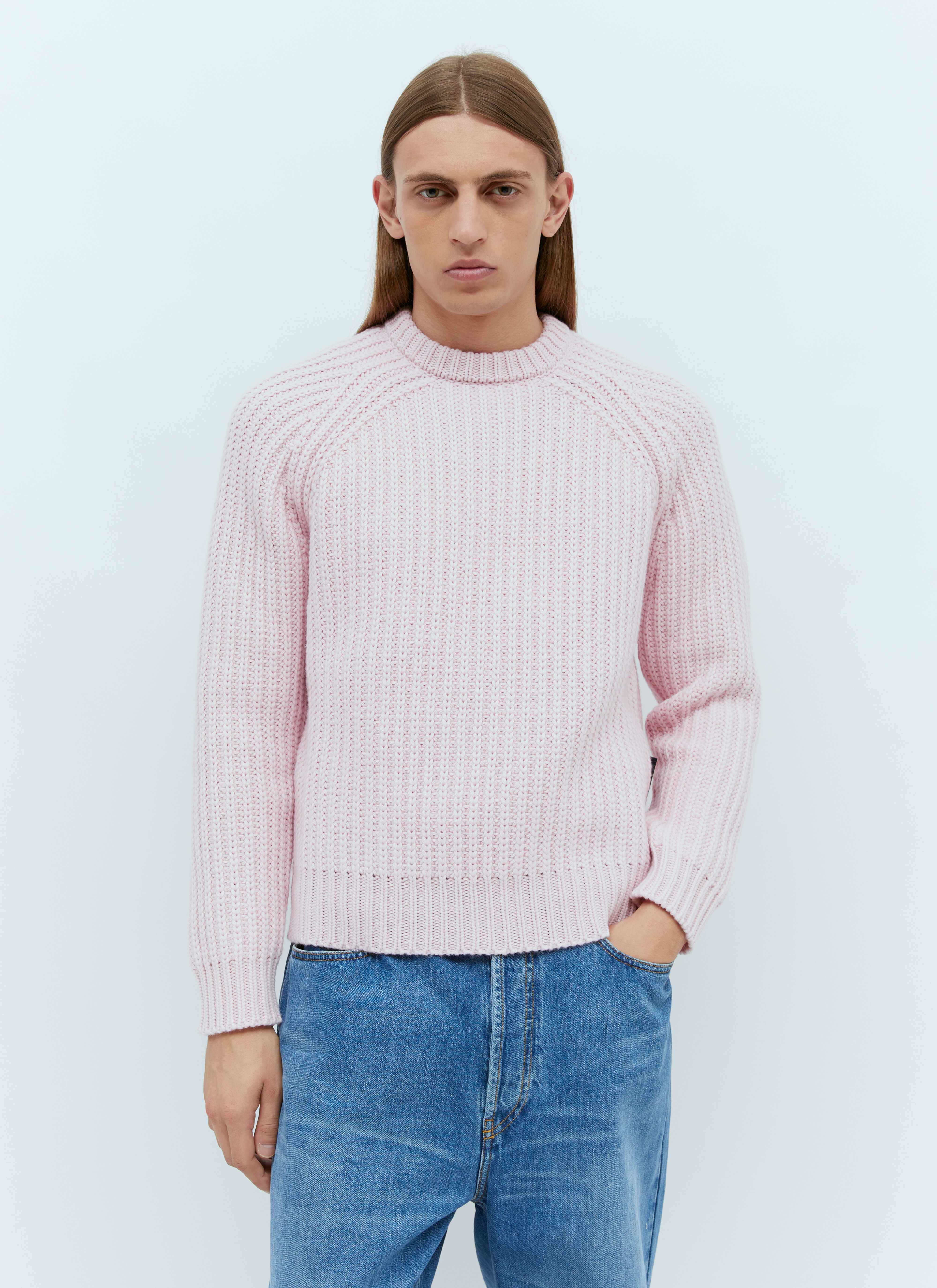 Acne Studios Wool Knit Sweater Pink acn0156004