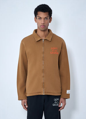 Gallery Dept. Zip-Front Cotton Jacket Beige gdp0162006
