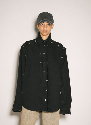 Y/Project Evergreen Snap-Off Denim Shirt Black ypr0358005