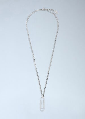 Off-White Paperclip Necklace Grey ofw0164448