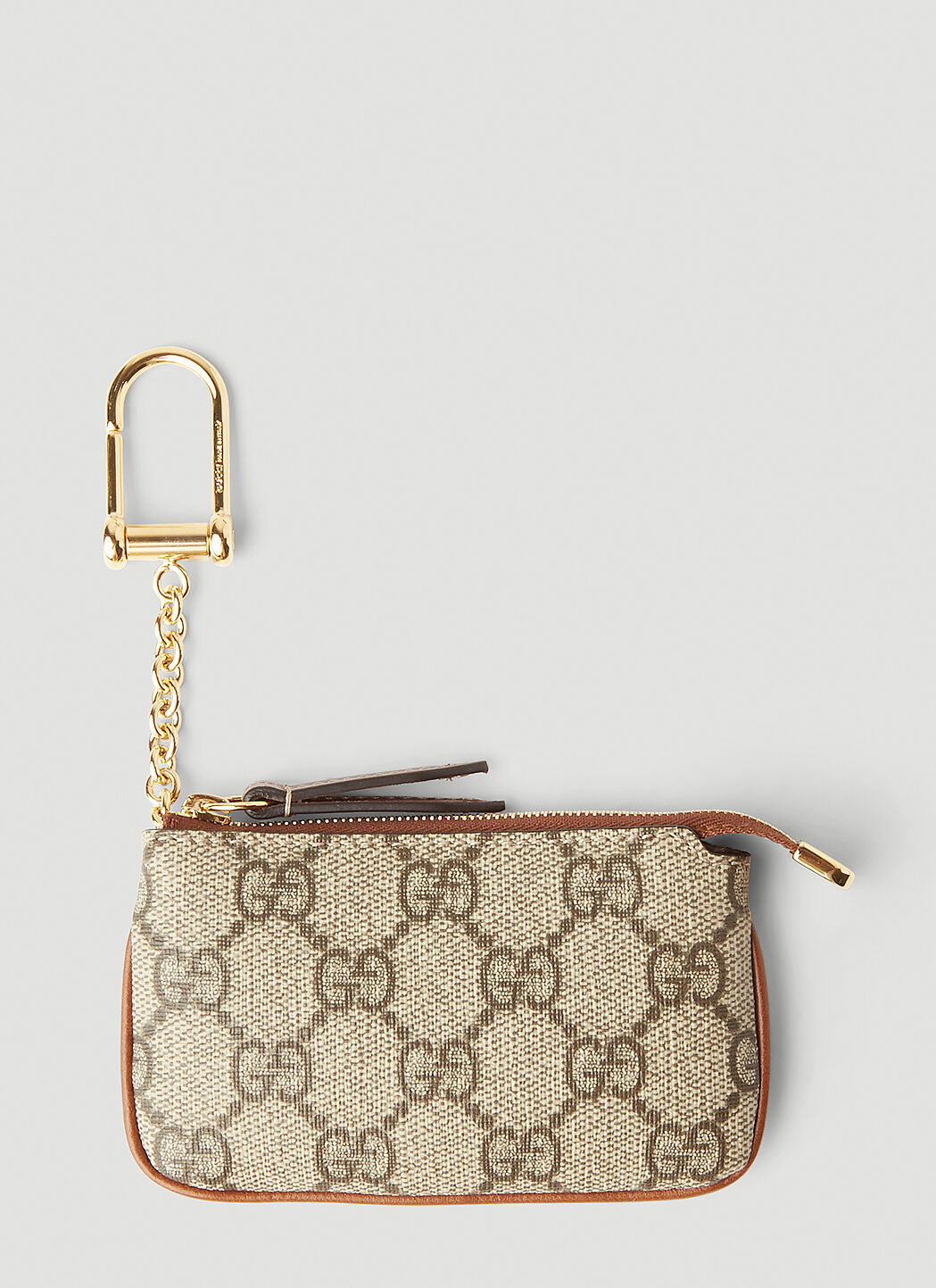 Gucci GG Supreme Keychain Coin Purse in Brown LN CC