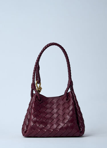 Bottega Veneta 小号 Parachute 单肩包 酒红色 bov0260039