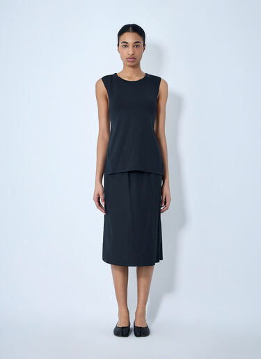 RIER Sleeveless Cotton Tank Top Black rrr0264006