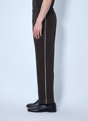 Homme Plissé Issey Miyake Embroidery Stripes Pants Brown hmp0166018