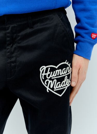 Human Made Logo Embroidery Chino Pants Navy hmd0156005