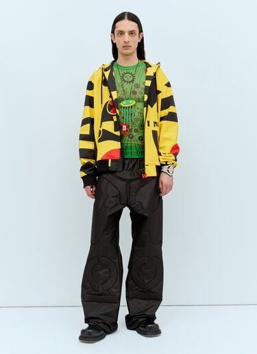 Walter Van Beirendonck Maxi Zip Hooded Sweastshirt Yellow wlt0156012