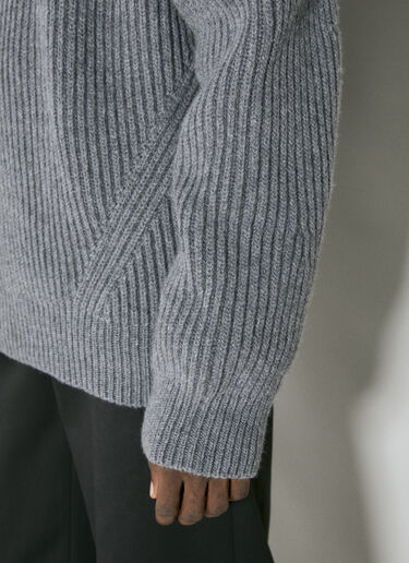 Ann Demeulemeester Geinhart High Neck Overzised Sweater Grey ann0154011