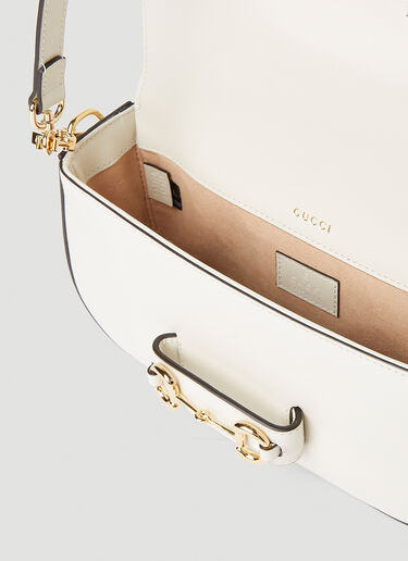 Gucci 1955 Horsebit Shoulder Bag White guc0252021