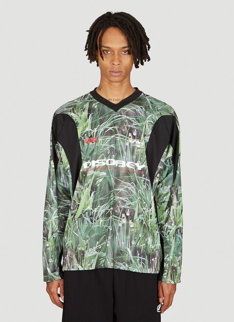 Martine Rose Panelled Football Jersey Top Black mtr0154007