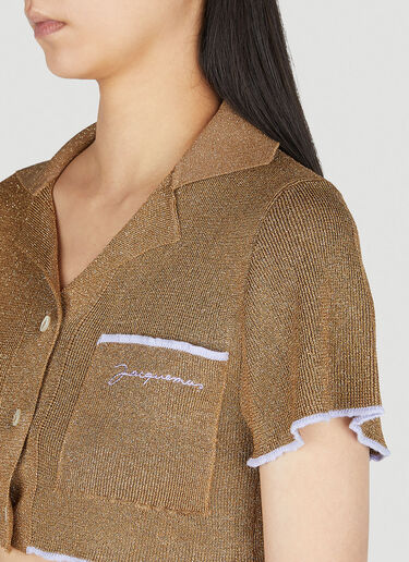 Le Haut Brilho Top Jacquemus Le Haut Brilho Top Brown jac0251035
