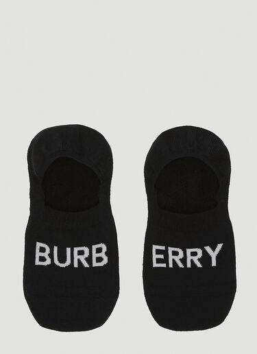 Burberry Logo Print Invisible Socks Black bur0248085