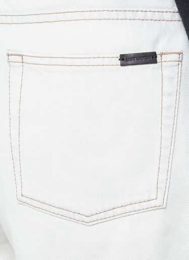Saint Laurent High-Waisted Shorts White sla0243004