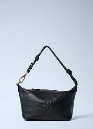 Miu Miu Logo Motif Pouch Shoulder Bag Brown miu0263042