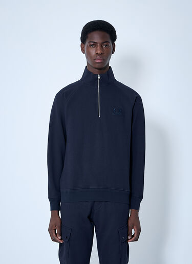 C.P. Company Diagonal Raised Fleece Sweatshirt Blue pco0159012