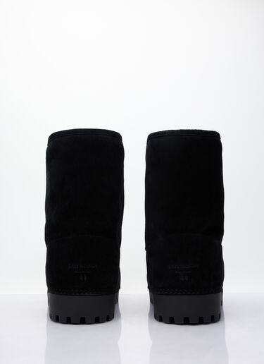 Balenciaga Alaska Faux-Fur High Boots Black bal0157035