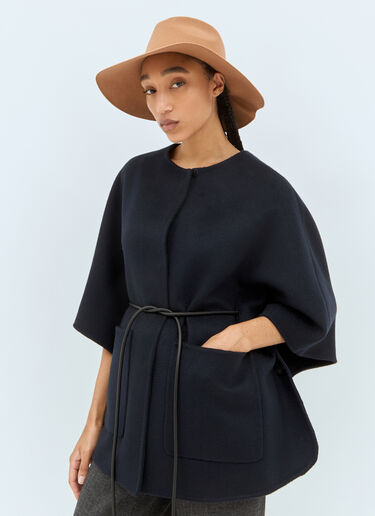 Max Mara Felt Wool Wide Brim Hat Camel max0258022
