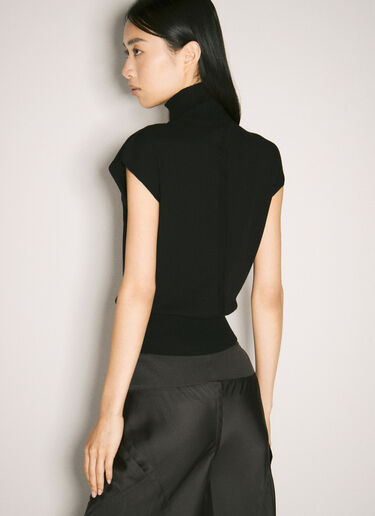 Rick Owens 터틀넥 니트 탑 블랙 ric0257012