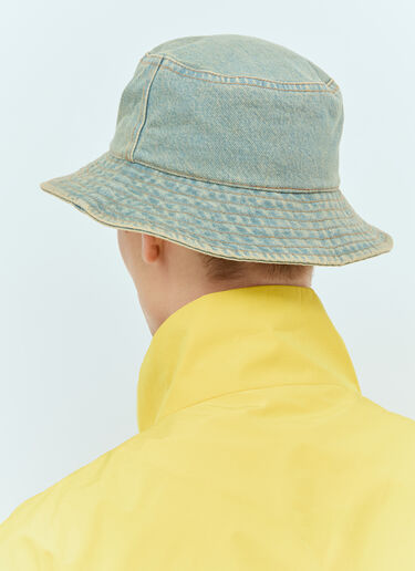 Acne Studios Logo Patch Denim Bucket Hat Blue acn0355007