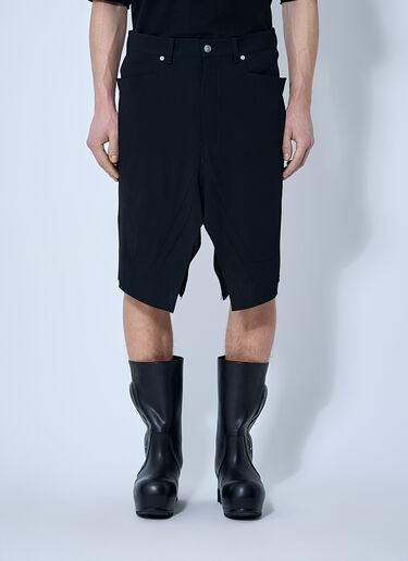 Rick Owens Slivered Shorts Black ric0159026