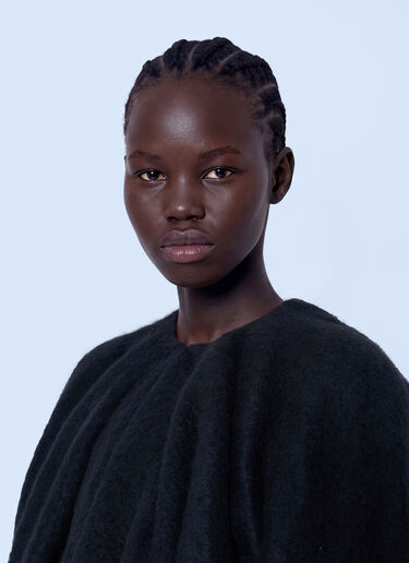 LN-CC® - Rick Owens: Temple Bubble Cropped Top - Black Rick Owens Temple Bubble Cropped Top Black ric0266012