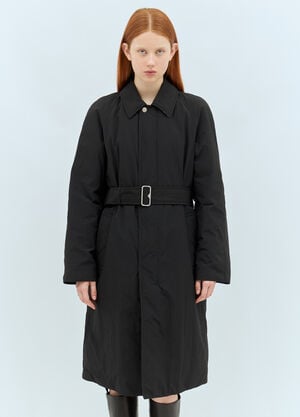 Burberry Long Nylon Cotton Padded Car Coat Grey bur0258003