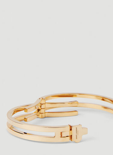 Saint Laurent Intertwined Cuff Bracelet Gold sla0249241