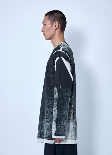 LN-CC® - Yohji Yamamoto: Dense Single Jersey Round Neck Long Slv T-Shirt - Grey Yohji Yamamoto Dense Single Jersey Round Neck Long Slv T-Shirt Grey yoy0165008