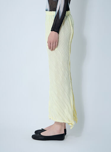 Issey Miyake Wrinkled And Twisted Pants Yellow ism0261003