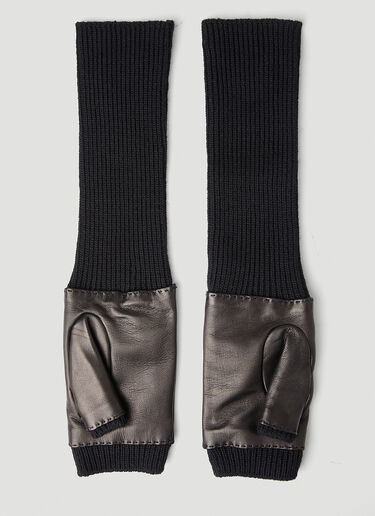 Gucci Horsebit Fingerless Gloves Black guc0247236