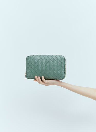 Bottega Veneta Medium Intrecciato Zip Pouch Green bov0255090