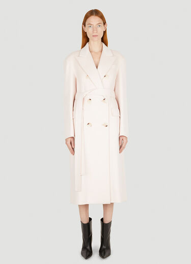 Sportmax Belted Double Breasted Coat Pink spx0250016