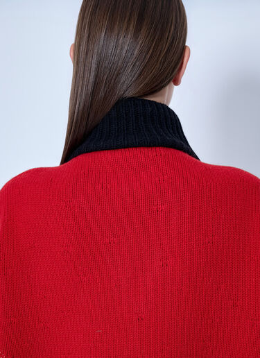 LN-CC® - Marni: Zippered Knit Sweater - Red Marni Zippered Knit Sweater Red mni0266002