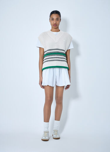 Lacoste Pleated Skort with Elasticated Waistband White lac0264005
