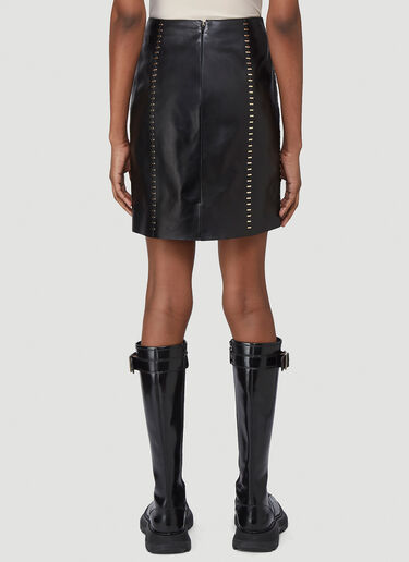 Alexander McQueen Embellished Leather Skirt Black amq0241076