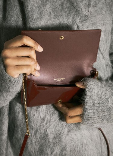 Cassandre Phone Holder Saint Laurent Cassandre Phone Holder Burgundy sla0258018