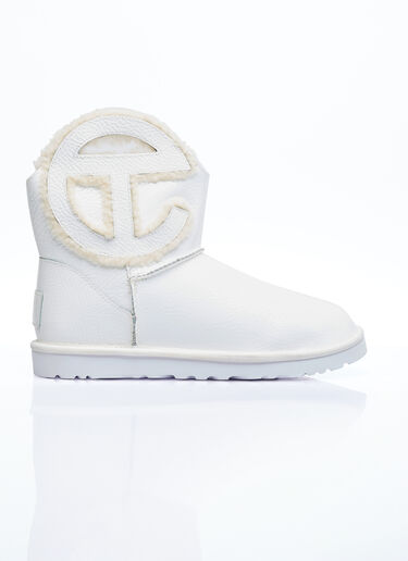 UGG x Telfar 徽标迷你皱面靴  白色 ugt0354019