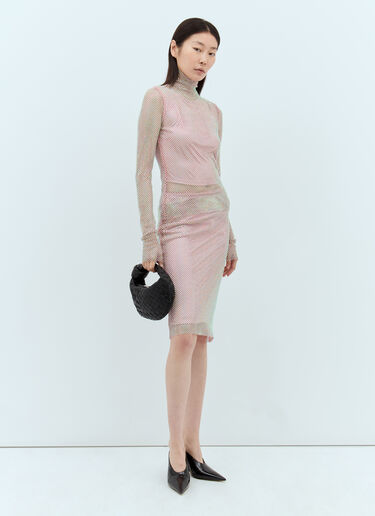 Sportmax 라인스톤 튈 스커트 핑크 spx0257003